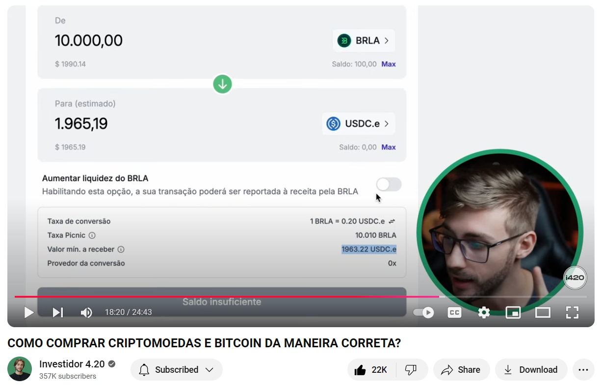 Lucas first video about Picnic, how to buy crypto the right way